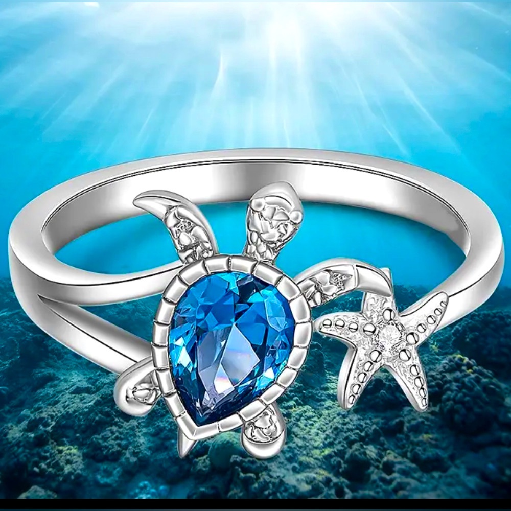 NEW - Turtle & Starfish Ring